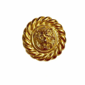 VINTAGE Gold Tone Lionness Scarf Clip